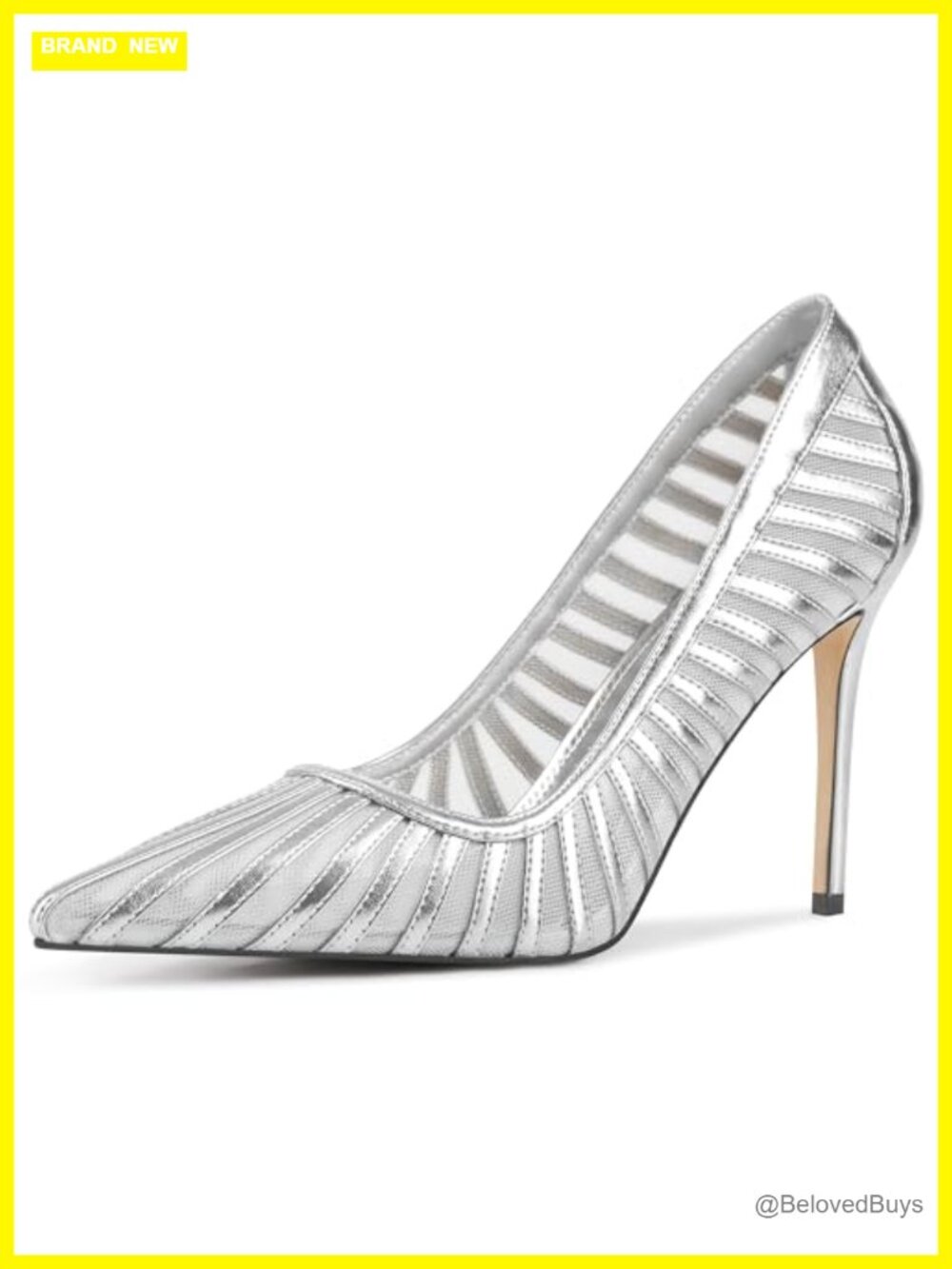 Womens Pointed Toe Mesh High Stiletto Heels Office Dress Pumps